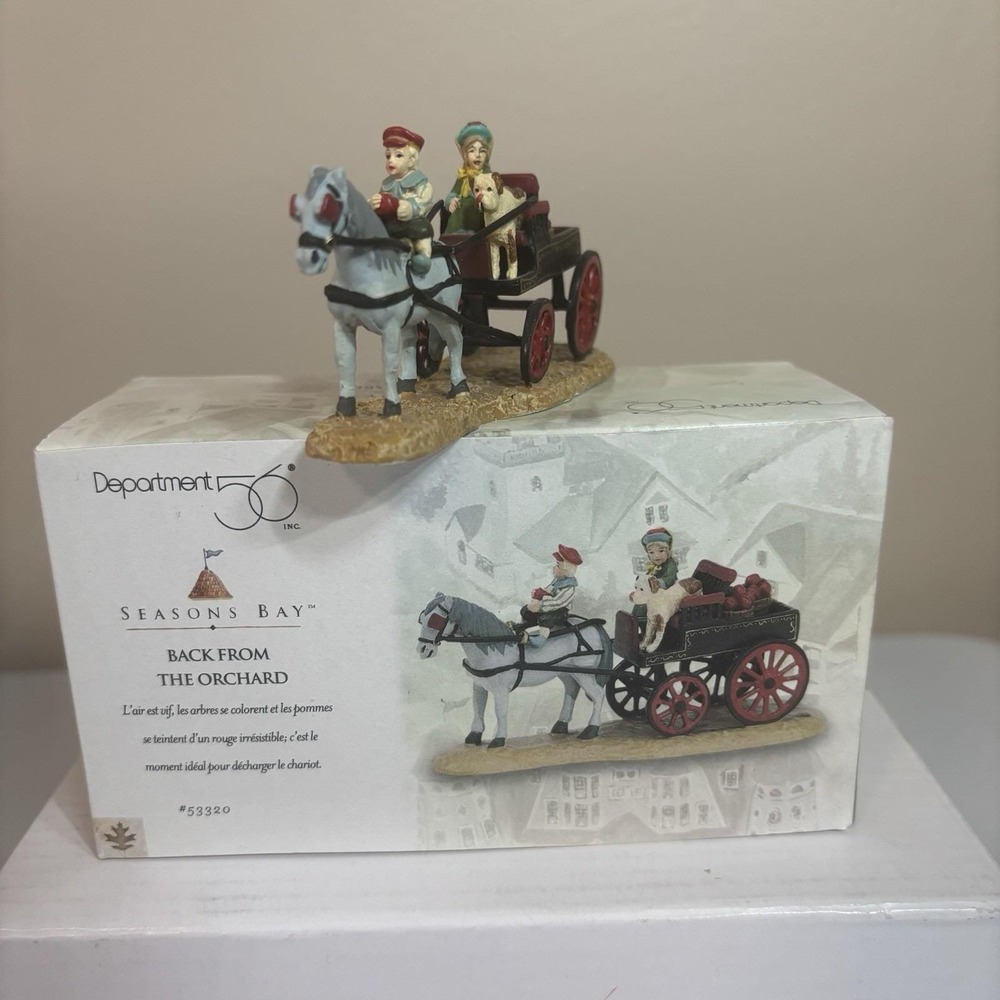 Department 56 Seasons Bay 'Back From The Orchard'  Village Figure #53320 NIB